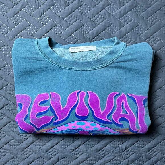 Urban Outfitters Retro 60's Psychedelic Mushroom Graphic Sweatshirt Women's L/XL - Picture 6 of 6